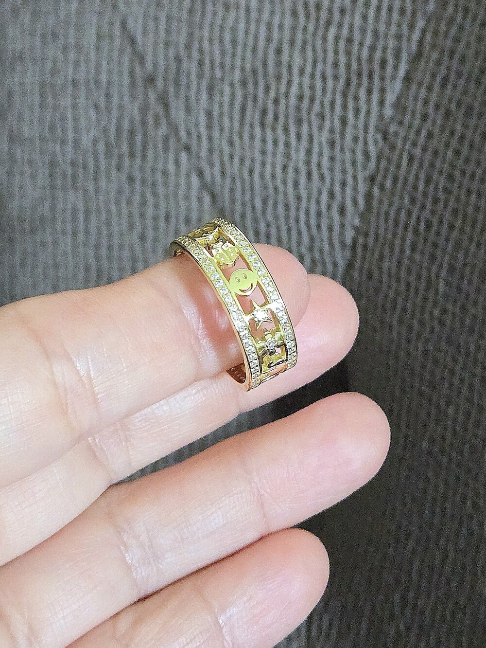 Neo Relique Gold💛 Double✌️ Band Ring💍 with Symbols - NIB - Picture 11 of 16